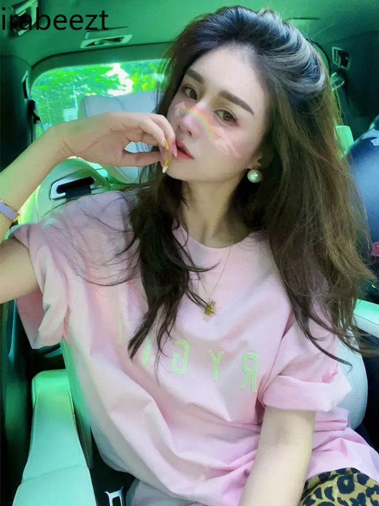 Cotton Short-sleeved 2025 Summer New Korean Version Casual T-shirt Unique and Unique Age-reducing Pink Printed Top
Cotton Short-sleeved 2025 Summer New Korean Version Casual T-shirt Unique and Unique Age-reducing Pink Printed Top