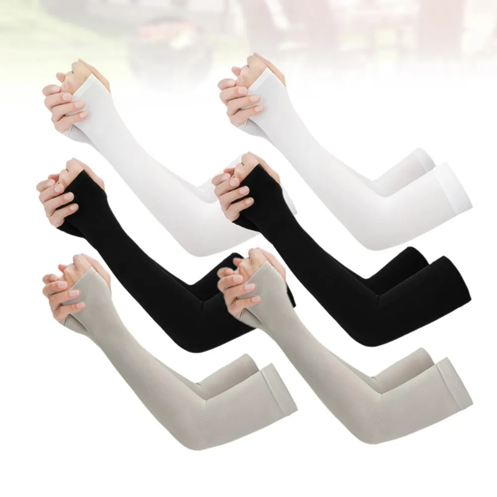 6Pair Ice Silk Sunscreen Sleeves Cooling Arm Covers Uv Protection Arm Sleeves for Summer Outdoor Sports White Black Grey
6Pair Ice Silk Sunscreen Sleeves Cooling Arm Covers Uv Protection Arm Sleeves for Summer Outdoor Sports White Black Grey