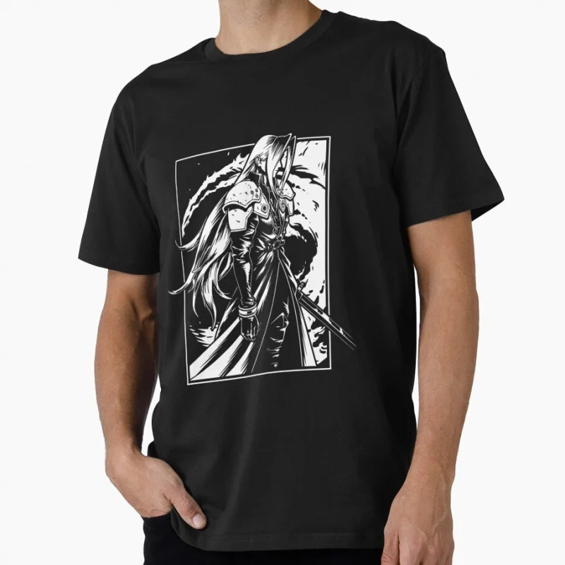 Final Fantasy Sephiroth The Man In The Black Gift T shirt fro gamer 100% cotton Short Sleeve Graphic Clothes All size tops S-6XL
Final Fantasy Sephiroth The Man In The Black Gift T shirt fro gamer 100% cotton Short Sleeve Graphic Clothes All size tops S-6XL