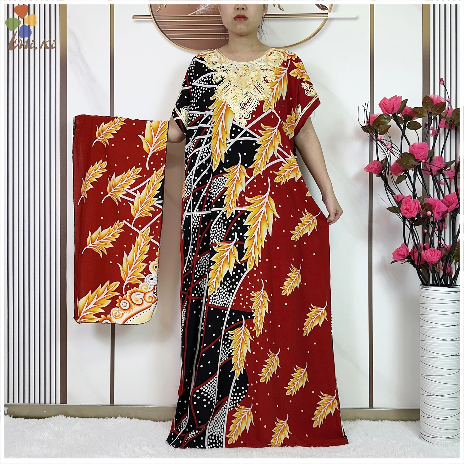 2024 New Muslim Women Dress Cotton Print Embroidery African Abaya Women Fashion Clothing Dubai Islamic Women Short Sleeved Dress
2024 New Muslim Women Dress Cotton Print Embroidery African Abaya Women Fashion Clothing Dubai Islamic Women Short Sleeved Dress