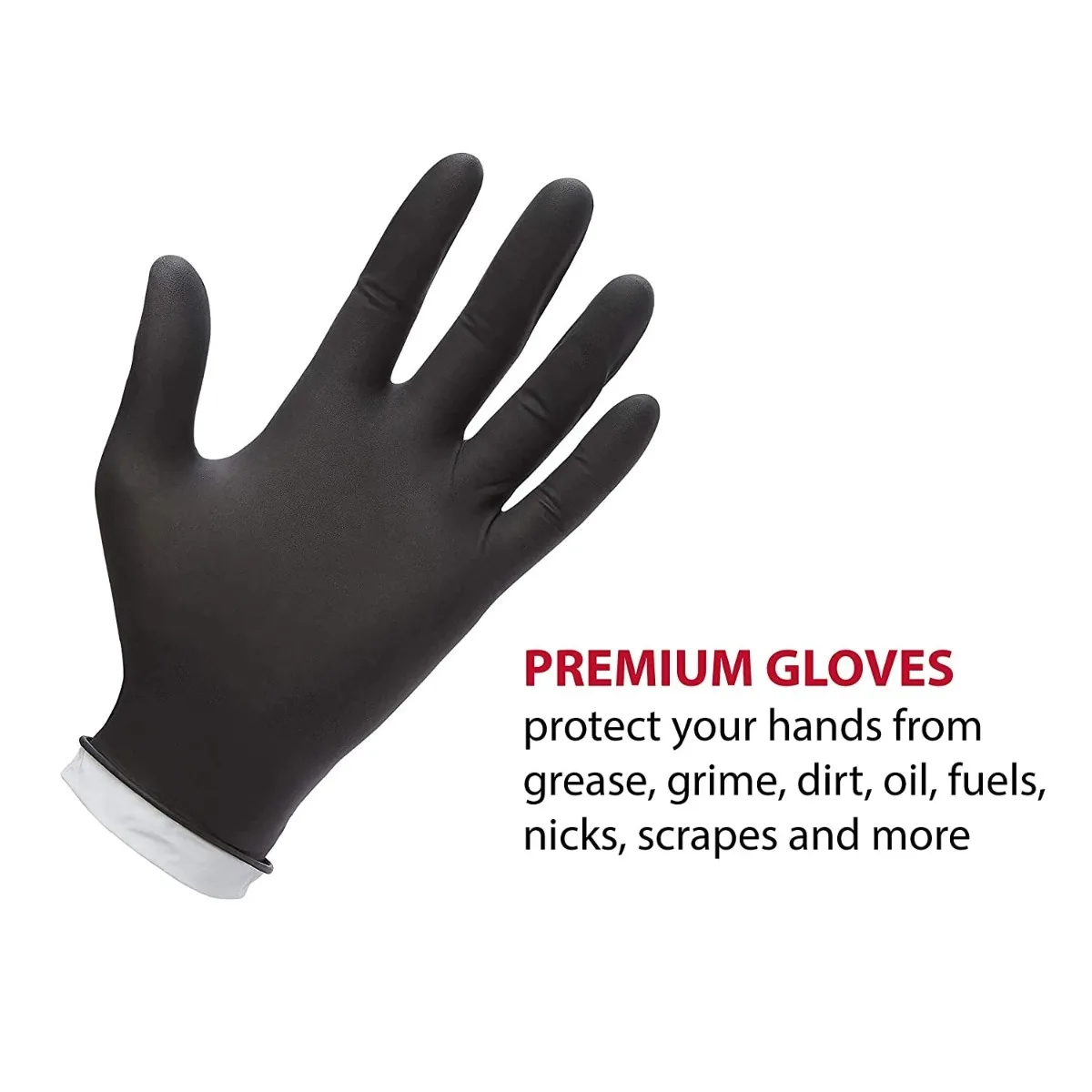 Промышленные черные нитриловые перчатки премиум-класса, один размер подходит для большинства, 50 карат
Промышленные черные нитриловые перчатки премиум-класса, один размер подходит для большинства, 50 карат