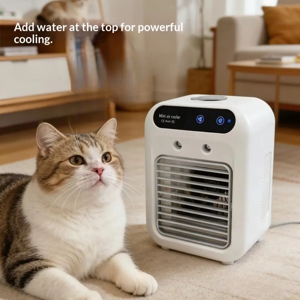 White Portable Air Cooler Small Mini Air Conditioner 3 In 1 Dual Mist Setting Strong Wind Speed Portable AC For Room Living Room
White Portable Air Cooler Small Mini Air Conditioner 3 In 1 Dual Mist Setting Strong Wind Speed Portable AC For Room Living Room