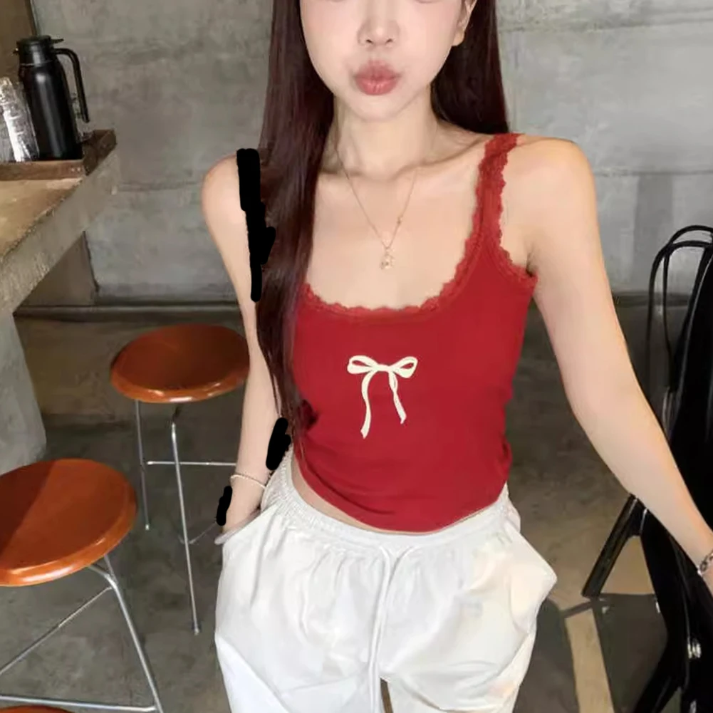 Casual Square Neck Tank Top Short Sleeve Vest Bowknot Print Top Vacation Clothing Club Outfit High Stretch Fabric
Casual Square Neck Tank Top Short Sleeve Vest Bowknot Print Top Vacation Clothing Club Outfit High Stretch Fabric
