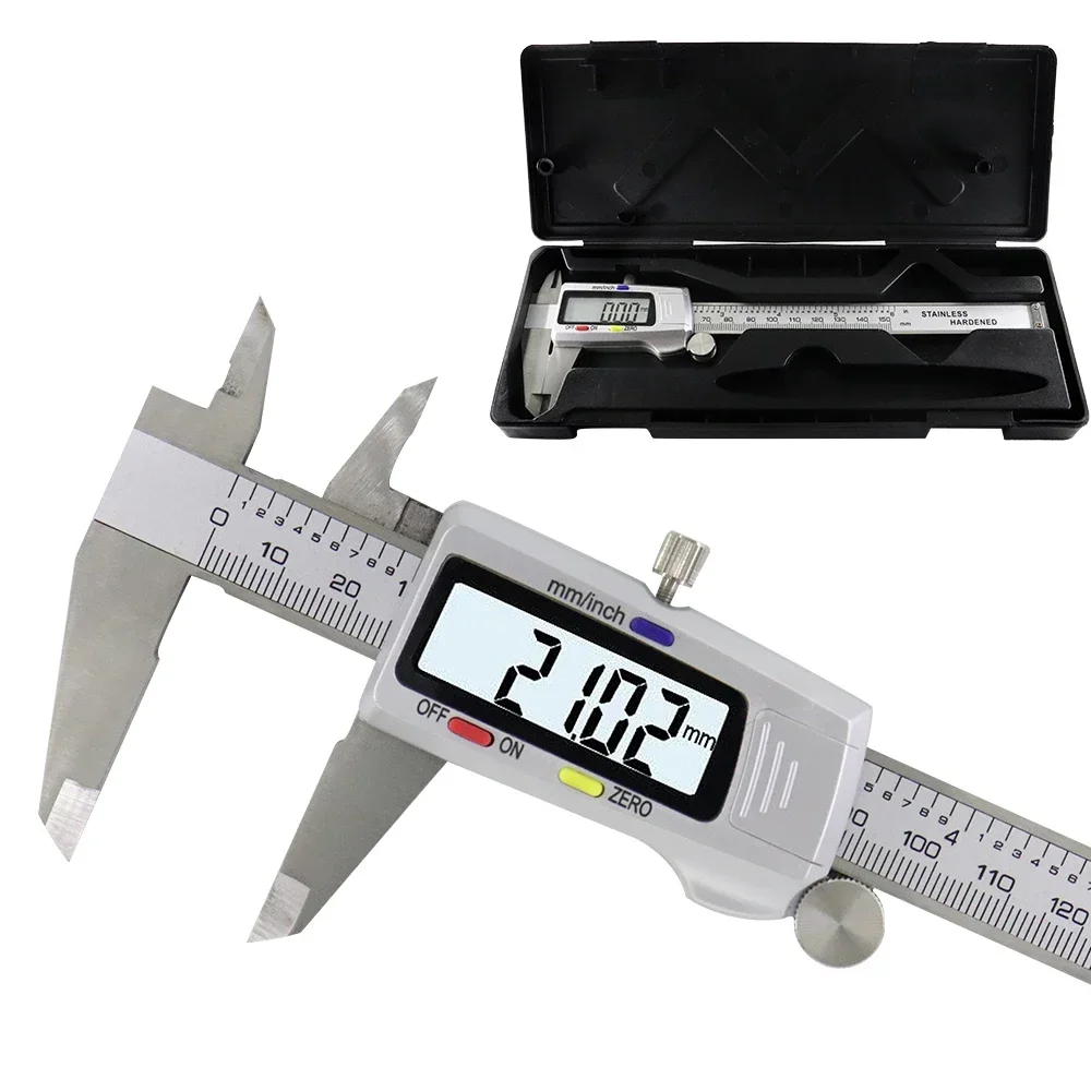 6-Inch 150mm digital calipers Stainless Steel Electronic Digital Vernier Caliper Metal Micrometer Measuring tool CALIPER
6-Inch 150mm digital calipers Stainless Steel Electronic Digital Vernier Caliper Metal Micrometer Measuring tool CALIPER