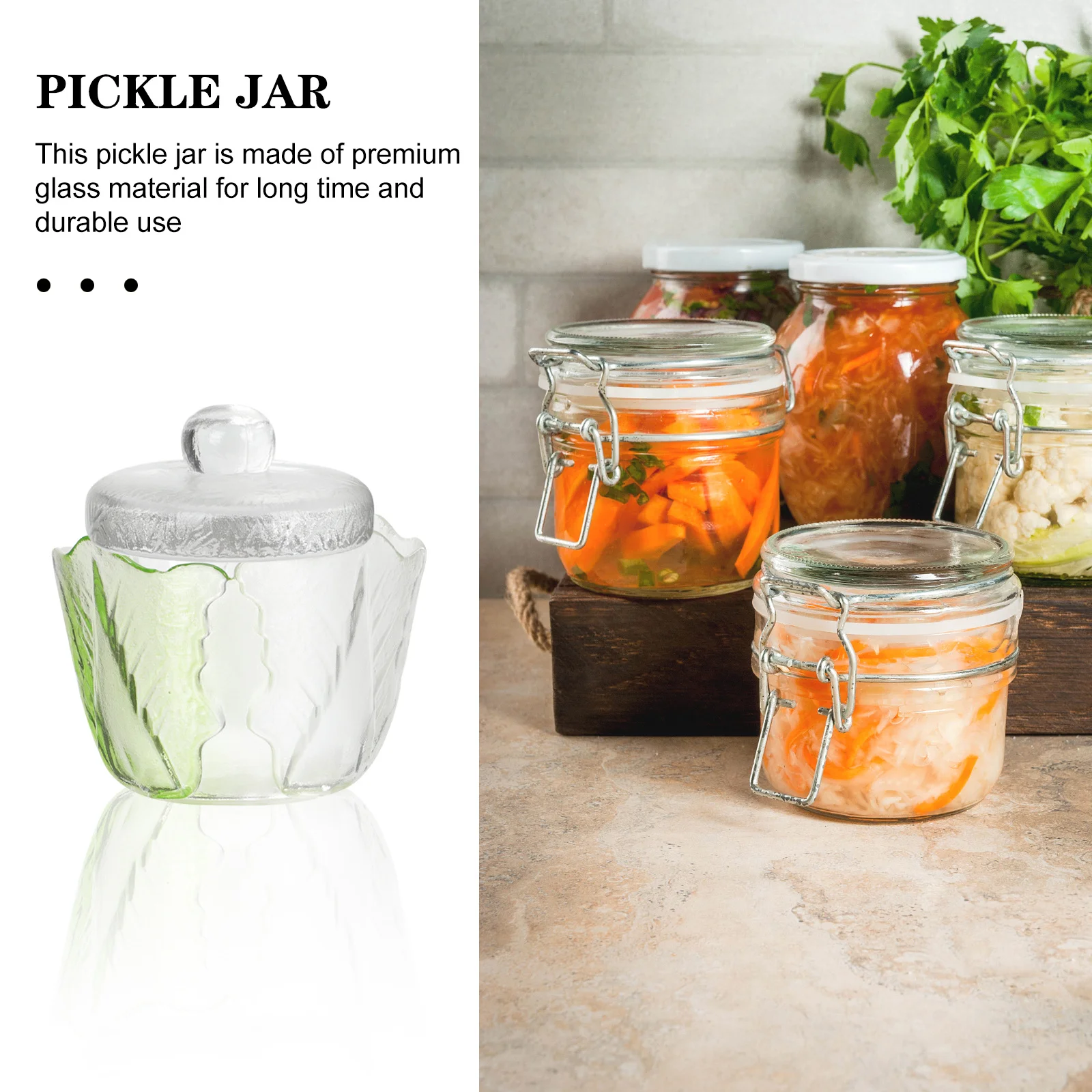 Glass Pickle Jar Clear High Grade Glass Storage Container Household Multifunctional Pickles Storage Box Salted Pickles Jar
Glass Pickle Jar Clear High Grade Glass Storage Container Household Multifunctional Pickles Storage Box Salted Pickles Jar