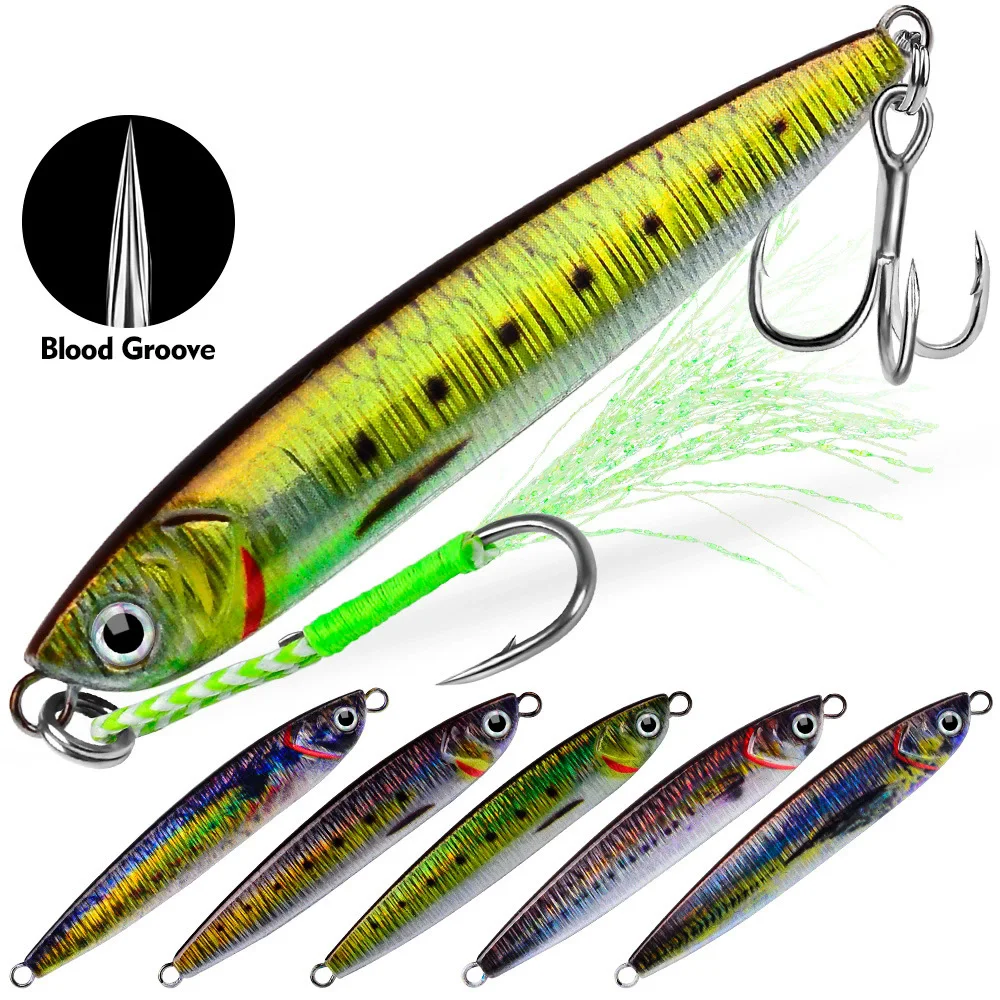 1pcs Metal Fishing Bait 10g-40g Sinking Sea Bass Lead Jig Fish Lure 5 Color Artificial Lifelike Jigging Lure Bass Hook LF148
1pcs Metal Fishing Bait 10g-40g Sinking Sea Bass Lead Jig Fish Lure 5 Color Artificial Lifelike Jigging Lure Bass Hook LF148