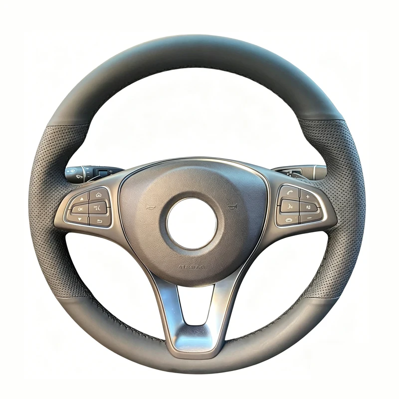 Чехол на руль автомобиля для Mercedes-Benz W176 W246 W205 C117 C218 X218 W213 X156 X253 W166 X166 EQV W447, кожаный, ручной работы
Чехол на руль автомобиля для Mercedes-Benz W176 W246 W205 C117 C218 X218 W213 X156 X253 W166 X166 EQV W447, кожаный, ручной работы
