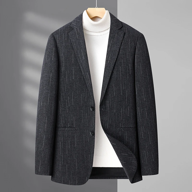 High Quality Men's Suits & Blazers Business Casual Black Striped Jackets Male Outwear Windproof Coat Single Breasted Top Clothes
High Quality Men's Suits & Blazers Business Casual Black Striped Jackets Male Outwear Windproof Coat Single Breasted Top Clothes