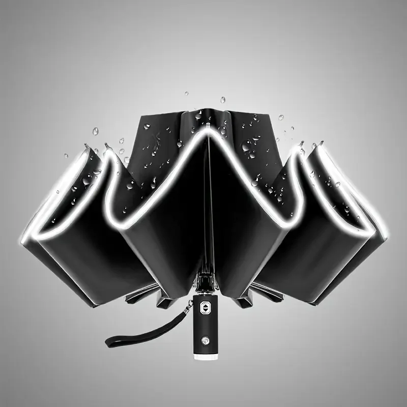 LED Automatic Umbrella With Reflective Stripe, Foldable For Men And Women, Outdoor Accessories
LED Automatic Umbrella With Reflective Stripe, Foldable For Men And Women, Outdoor Accessories