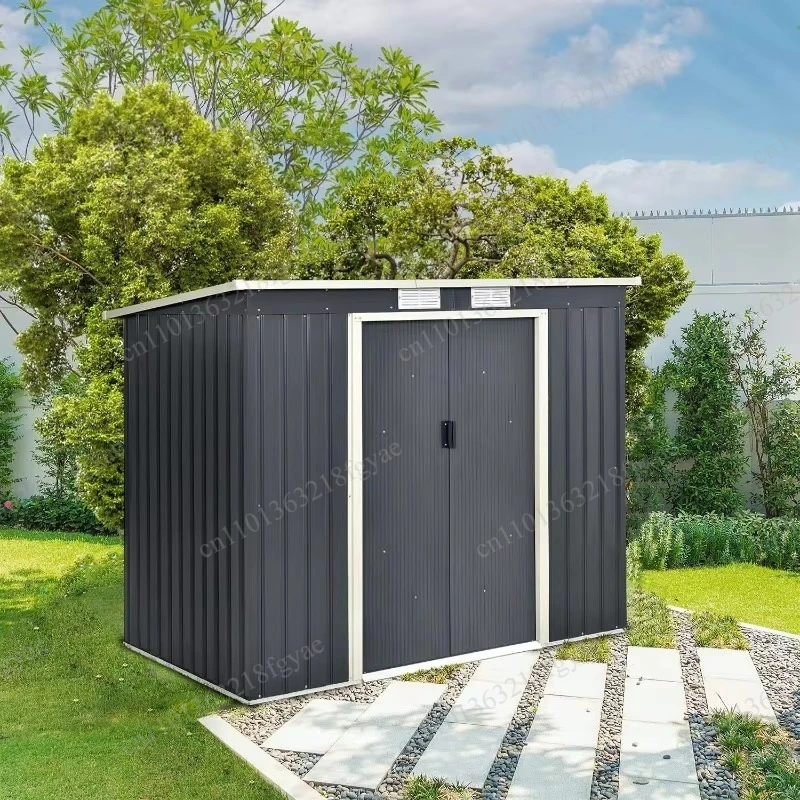 6'×4' Galvanized Metal Outdoor Storage Shed, Easy-Assemble Utility Room for Tool & Debris Storage
6'×4' Galvanized Metal Outdoor Storage Shed, Easy-Assemble Utility Room for Tool & Debris Storage