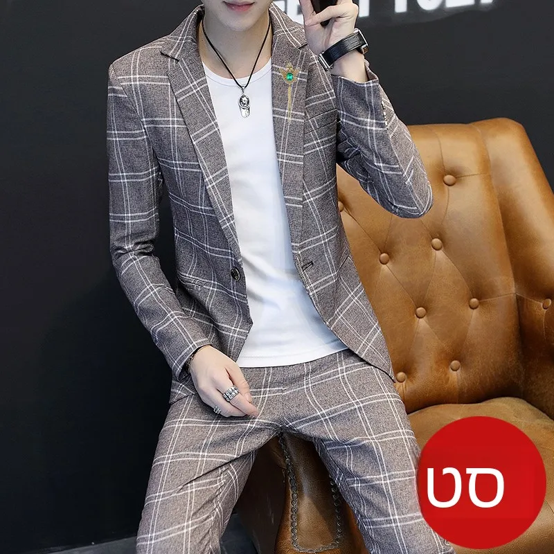 Casual Three-Piece Suit for Men Wedding Attire Stylish Slim Fit Korean Version Spring Autumn New Model Elegant Youthful Style
Casual Three-Piece Suit for Men Wedding Attire Stylish Slim Fit Korean Version Spring Autumn New Model Elegant Youthful Style