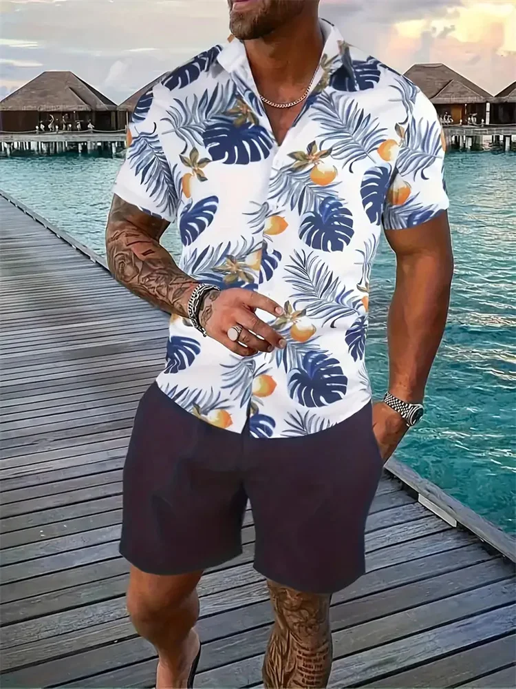 Men's Hawaii Shirt Set Men's 3D Printed Short Sleeve Shirt Shorts Two Piece Summer Beach Lapel Shirt Set Unisex Casual Clothing
Men's Hawaii Shirt Set Men's 3D Printed Short Sleeve Shirt Shorts Two Piece Summer Beach Lapel Shirt Set Unisex Casual Clothing