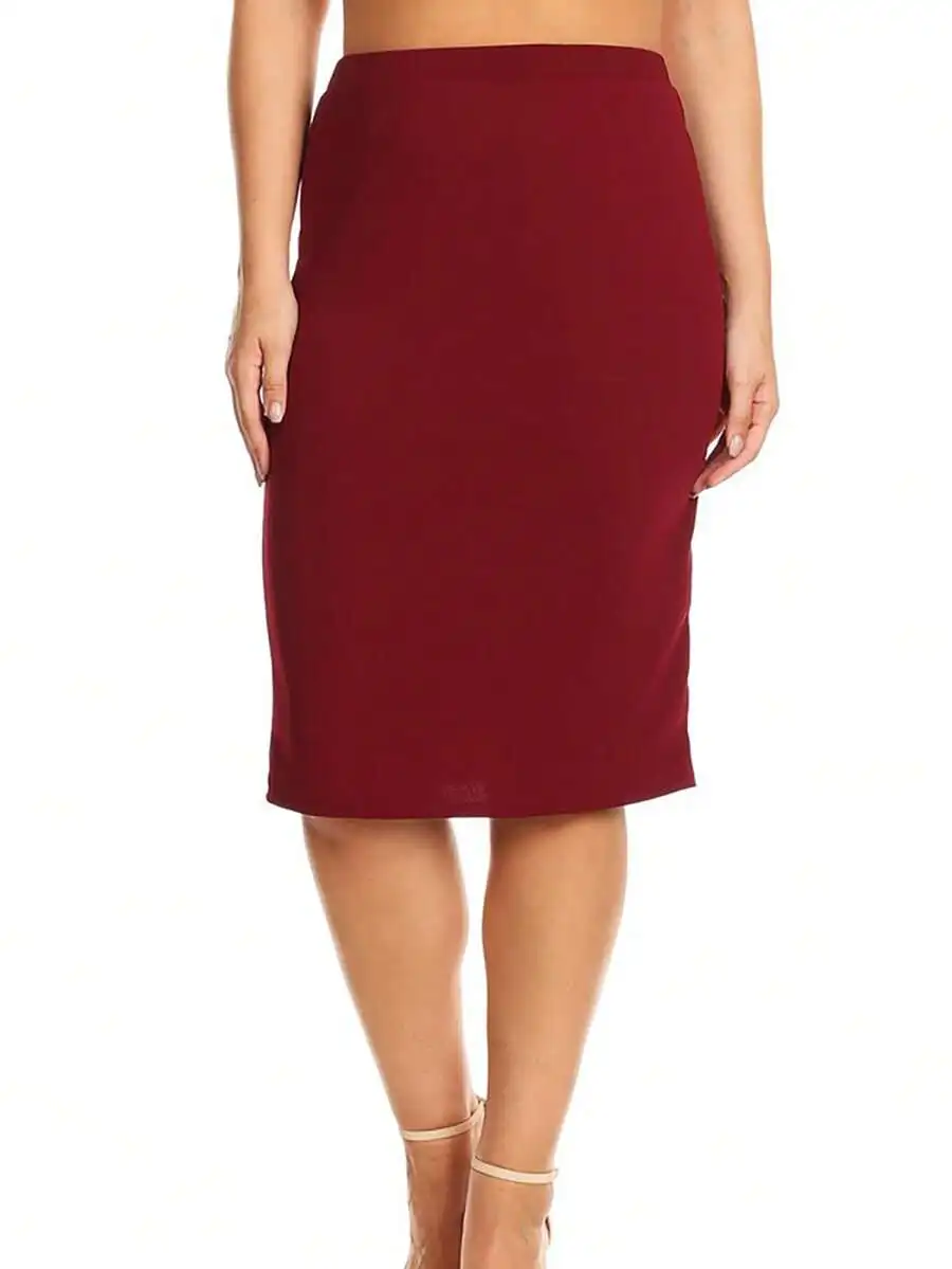 Curvy-Friendly Stretchy Pull-On Midi Pencil Skirt, Soft Comfort Fit, Casual Bodycon Style
Curvy-Friendly Stretchy Pull-On Midi Pencil Skirt, Soft Comfort Fit, Casual Bodycon Style