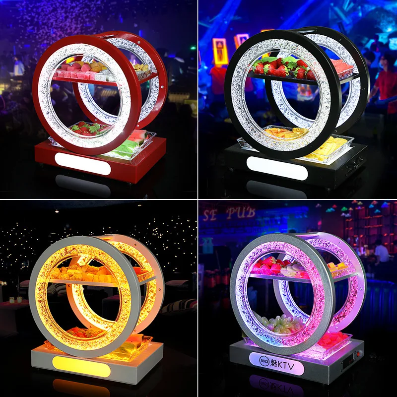 Bar luminous fruit plate two-layer fruit plate rack led charging KTV snack plate bar loose table round ice pattern snack plate
Bar luminous fruit plate two-layer fruit plate rack led charging KTV snack plate bar loose table round ice pattern snack plate