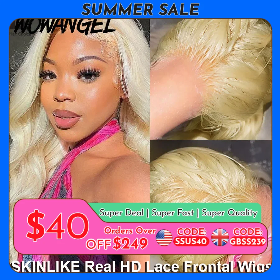 Wow Angel Real HD Lace Frontal Wig 250% 13x4 HD Lace Front Human Hair Wig 613 Blonde Body Wave Wigs HD Lace Closure Wig Glueless
Wow Angel Real HD Lace Frontal Wig 250% 13x4 HD Lace Front Human Hair Wig 613 Blonde Body Wave Wigs HD Lace Closure Wig Glueless