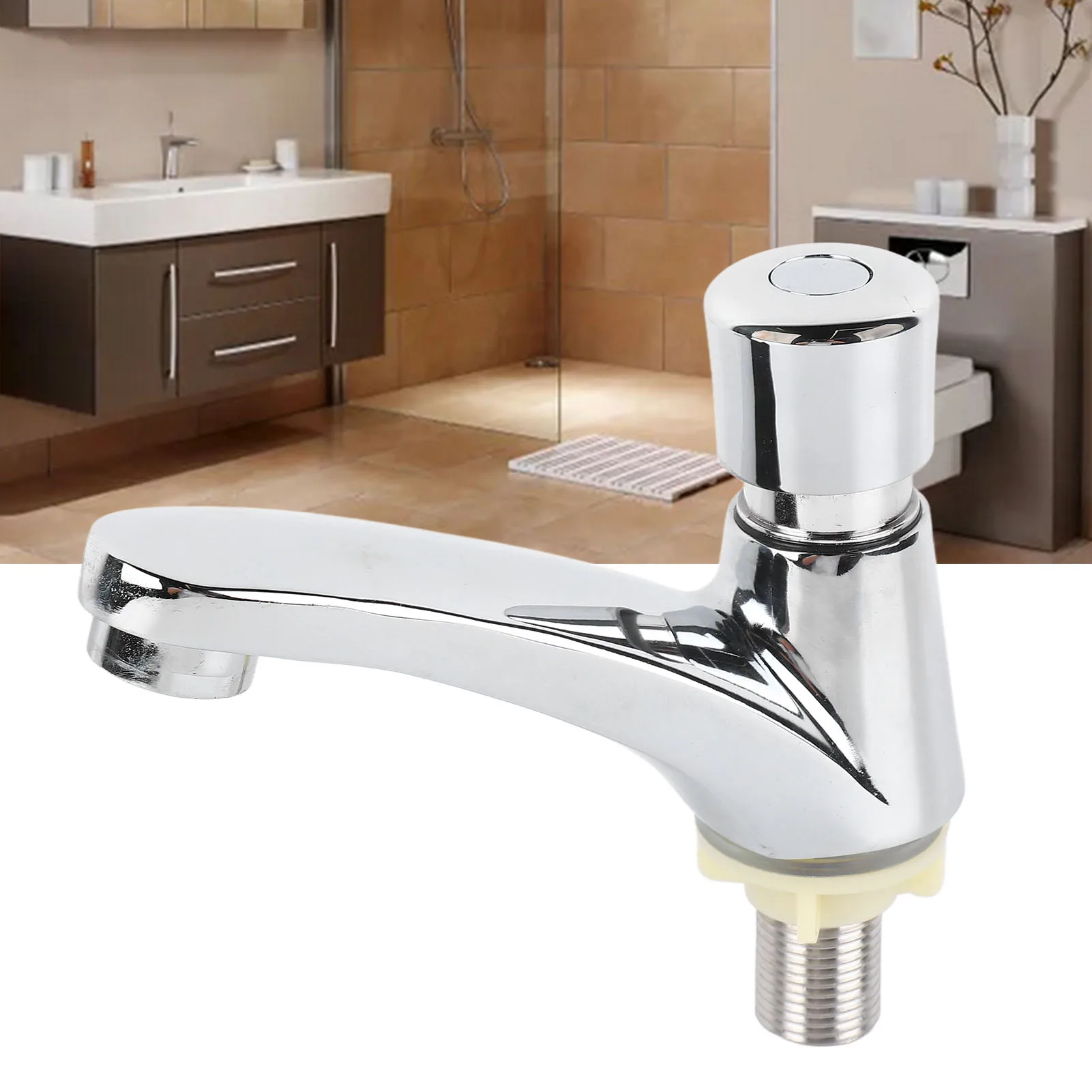 Copper Constructed Delay Closing Push Operated Sink Tap, Timed Shut-off Basin Water Spout, Universal Plumbing Fitting for Home
Copper Constructed Delay Closing Push Operated Sink Tap, Timed Shut-off Basin Water Spout, Universal Plumbing Fitting for Home