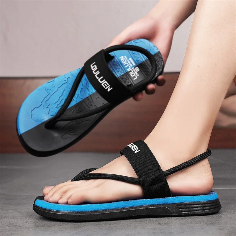New sandals men's non-slip pvc summer slippers outer wear men's eva lightweight platform beach shoes
New sandals men's non-slip pvc summer slippers outer wear men's eva lightweight platform beach shoes