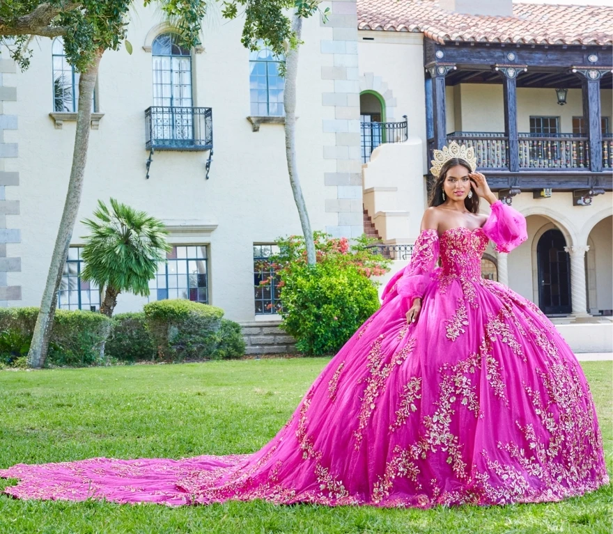 Customized Pink Ball Gown Quinceanera Dress 2024 Detachable Sleeves XV Floral Princess Vestidos De 15 Años Sweet 16 Dress YQD130
Customized Pink Ball Gown Quinceanera Dress 2024 Detachable Sleeves XV Floral Princess Vestidos De 15 Años Sweet 16 Dress YQD130