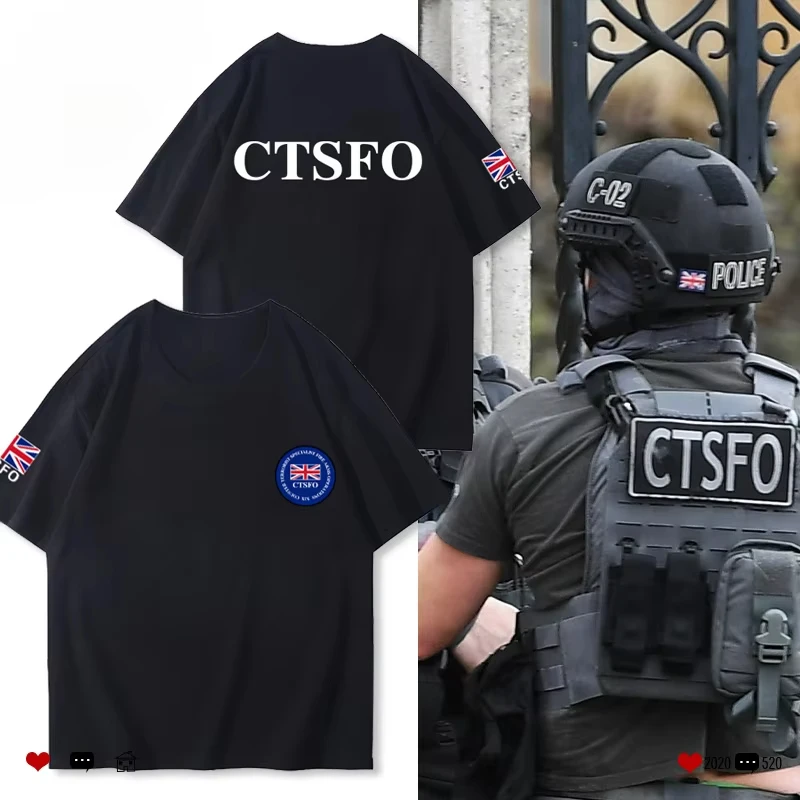 UK London CTSFO Special Police Officers Round Neck T-shirt Youth Army Fan Training Clothes Pure Cotton Breathable Short Sleeve
UK London CTSFO Special Police Officers Round Neck T-shirt Youth Army Fan Training Clothes Pure Cotton Breathable Short Sleeve