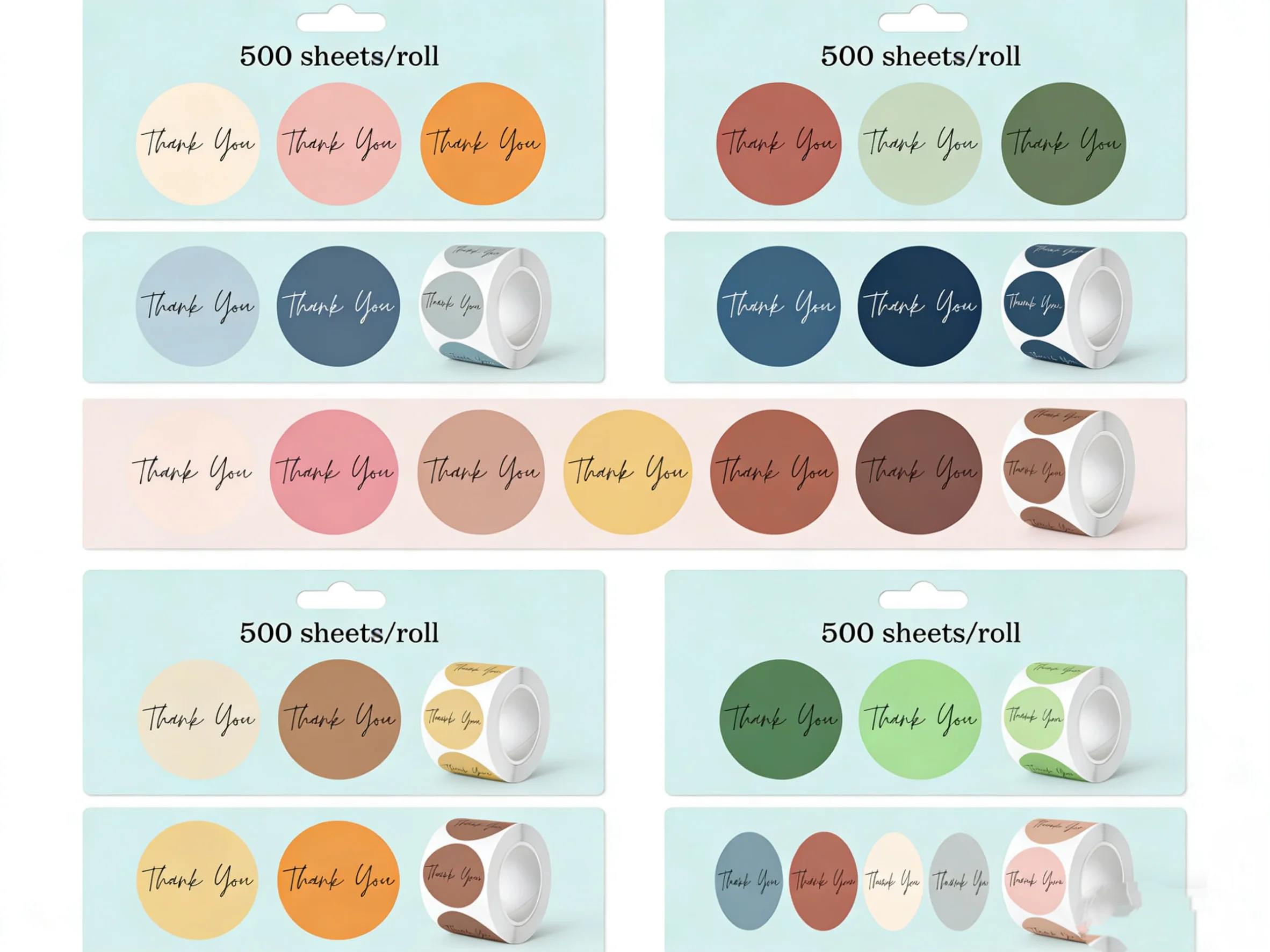 Набор из 6 самоклеящихся наклеек «Спасибо»: большой объем и прочность, идеально подходят для конвертов, упаковки на вынос и этикеток для выпечки.
Набор из 6 самоклеящихся наклеек «Спасибо»: большой объем и прочность, идеально подходят для конвертов, упаковки на вынос и этикеток для выпечки.