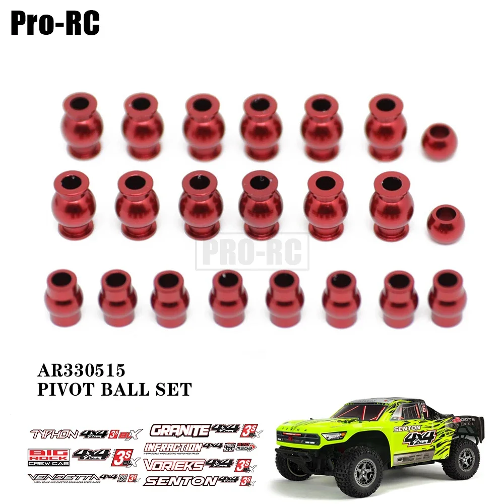 22Pcs Complete Aluminum Alloy Pivot Ball Head Set AR330515 for Arrma 1/10 4x4 Granite Mega Senton Typhon RC Car Upgrade Part
22Pcs Complete Aluminum Alloy Pivot Ball Head Set AR330515 for Arrma 1/10 4x4 Granite Mega Senton Typhon RC Car Upgrade Part