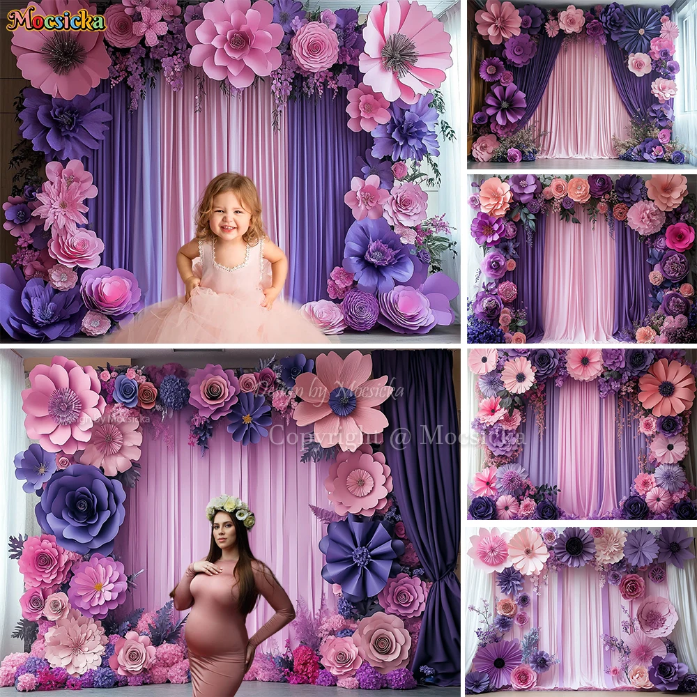 Mocsicka Girl Wedding Party Photography Background Purple Pink Floral Curtain Backdrop Kids Birthday Cake Smash Photozone Studio
Mocsicka Girl Wedding Party Photography Background Purple Pink Floral Curtain Backdrop Kids Birthday Cake Smash Photozone Studio