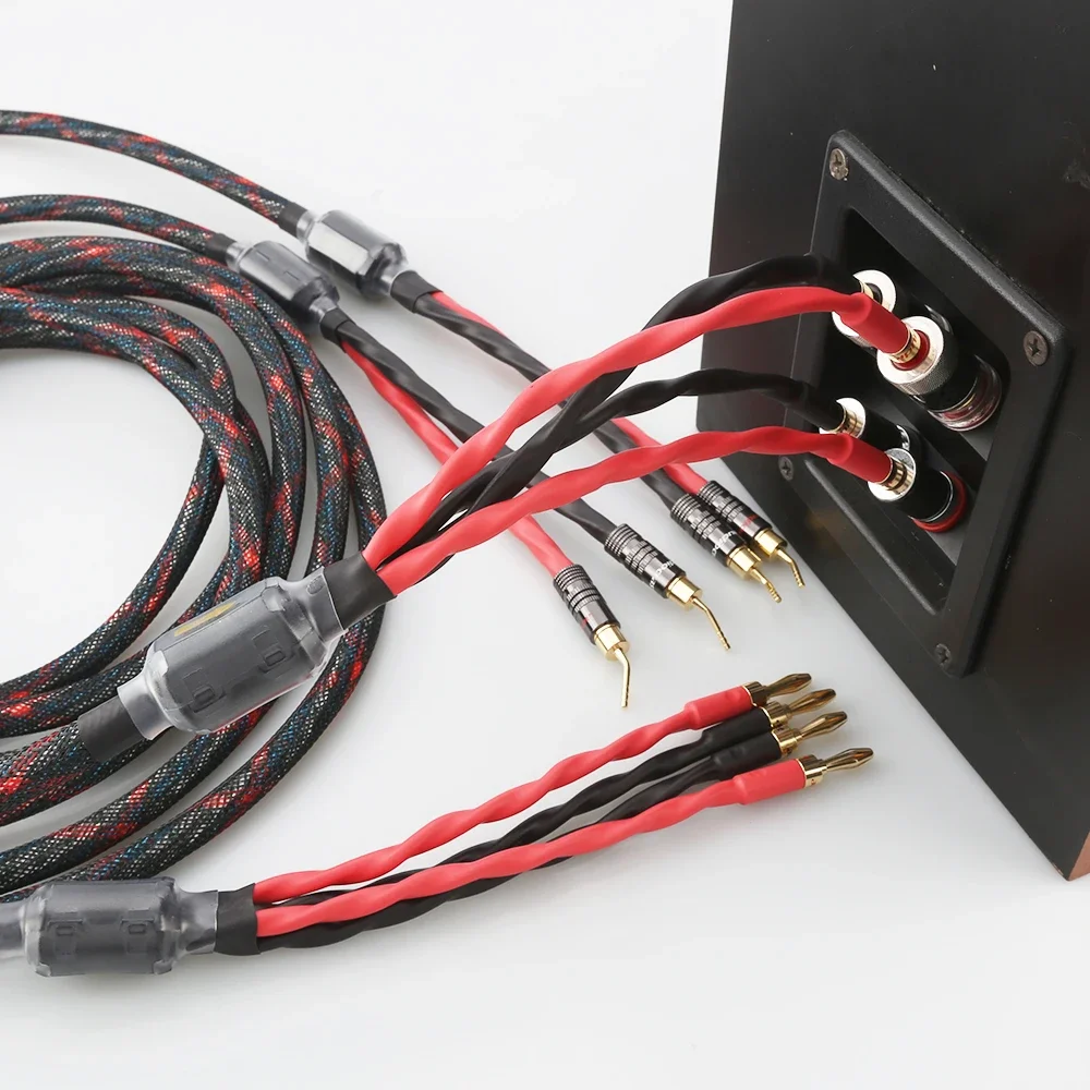 Audiocrast SC08 HIFI Audiophile Electric Speaker Cable Biwire Loudspeaker Wire 2 to 4 Banana Pin Banana Plug Audio Line
Audiocrast SC08 HIFI Audiophile Electric Speaker Cable Biwire Loudspeaker Wire 2 to 4 Banana Pin Banana Plug Audio Line