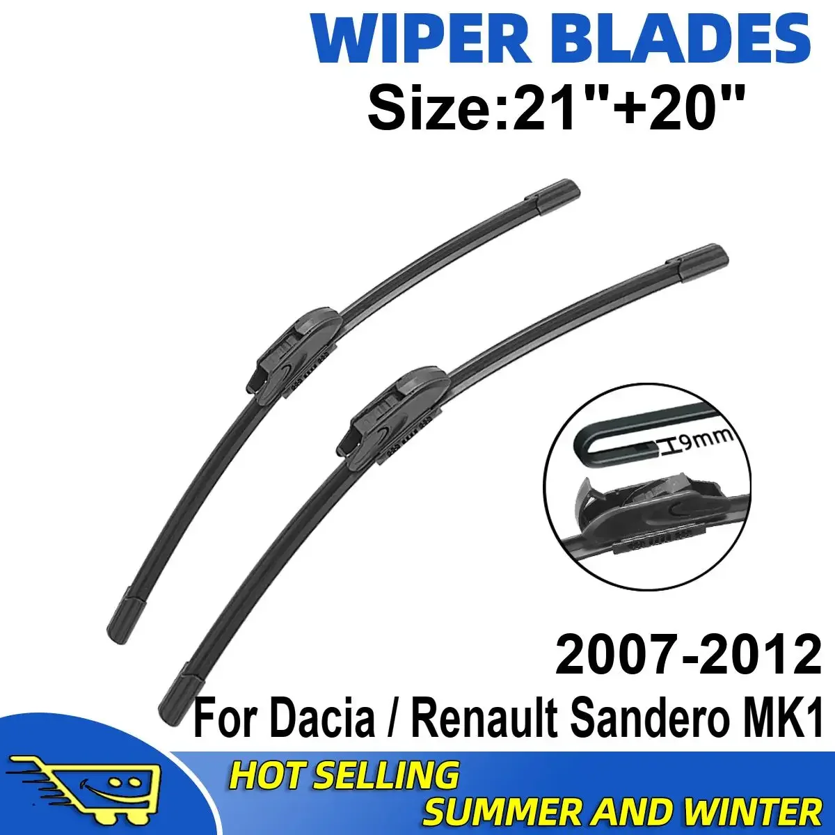 2PCS Wiper Blades Set Kit For Dacia / Renault Sandero MK1 2007-2012 Front Windshield Brushes Windscreen Window Accessories
2PCS Wiper Blades Set Kit For Dacia / Renault Sandero MK1 2007-2012 Front Windshield Brushes Windscreen Window Accessories