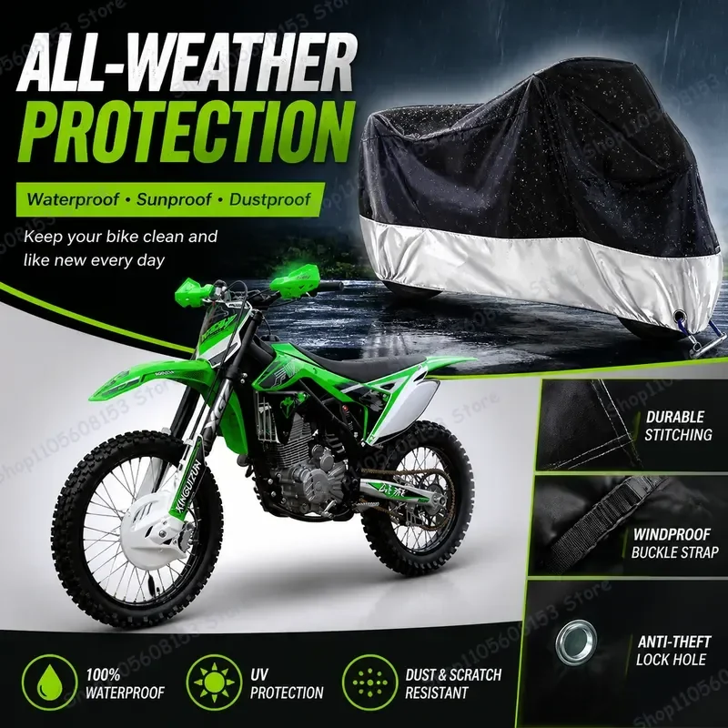 For XINGUIZHUN War Wolf250 Motorcycle Cover Waterproof Dustproof UV Resistant All Weather Outdoor Indoor Scooter Bike Cover
For XINGUIZHUN War Wolf250 Motorcycle Cover Waterproof Dustproof UV Resistant All Weather Outdoor Indoor Scooter Bike Cover