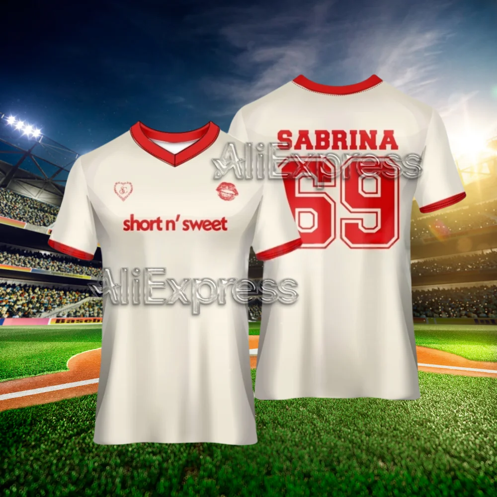 2025 SabrinaCarpenter Short Sleeved Football Jersey V-neckShortSleeved StreetwearTopMen's Fashion T-shirt 3D Printed Breathable
2025 SabrinaCarpenter Short Sleeved Football Jersey V-neckShortSleeved StreetwearTopMen's Fashion T-shirt 3D Printed Breathable
