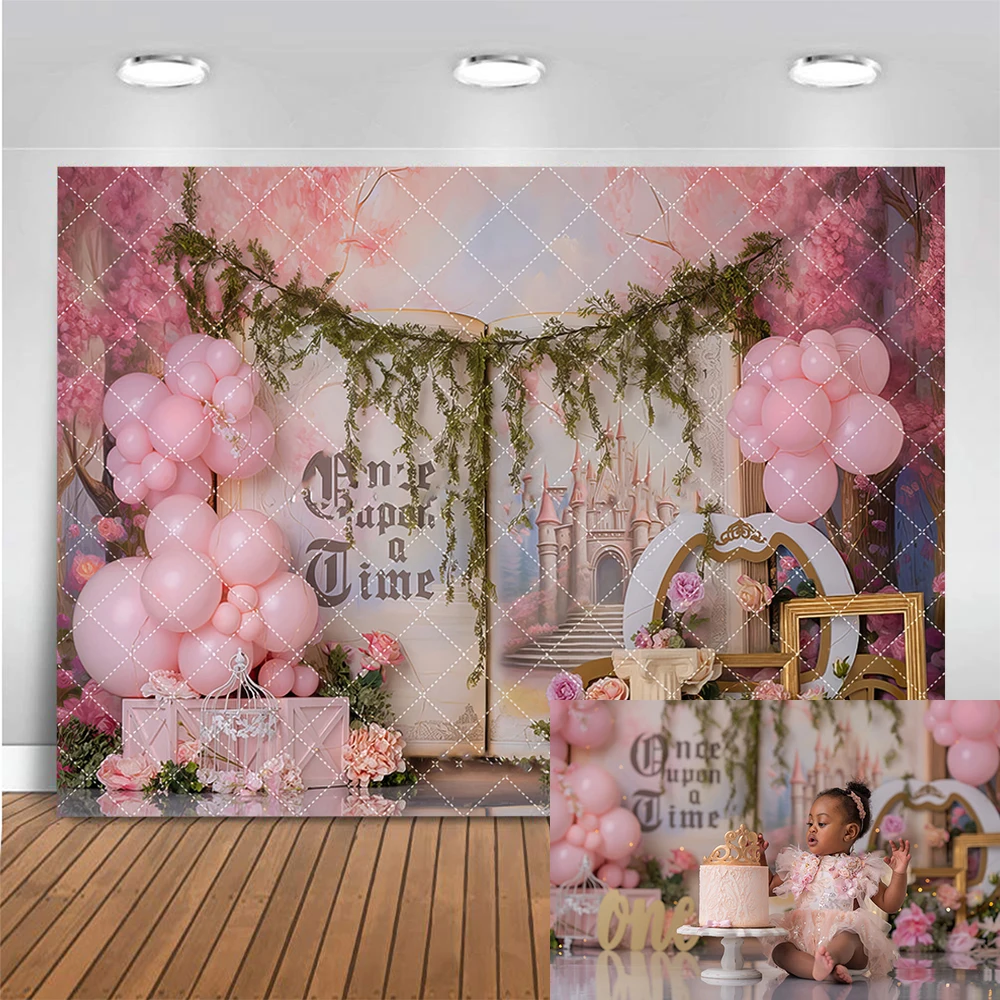 Once Upon a Fairytale Backdrop for Photography Princess Girl Cake Smash Backgrounds Pink Balloon Flowers Photo Studio Props
Once Upon a Fairytale Backdrop for Photography Princess Girl Cake Smash Backgrounds Pink Balloon Flowers Photo Studio Props
