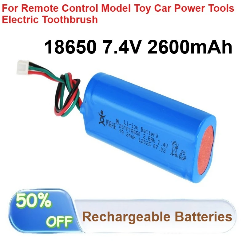 10 pcs 18650 7.4V Li-Ion Battery 2600mAh for Remote Control Model Toy Car Electric Toothbrush Power Tools Rechargeable Batteries
10 pcs 18650 7.4V Li-Ion Battery 2600mAh for Remote Control Model Toy Car Electric Toothbrush Power Tools Rechargeable Batteries