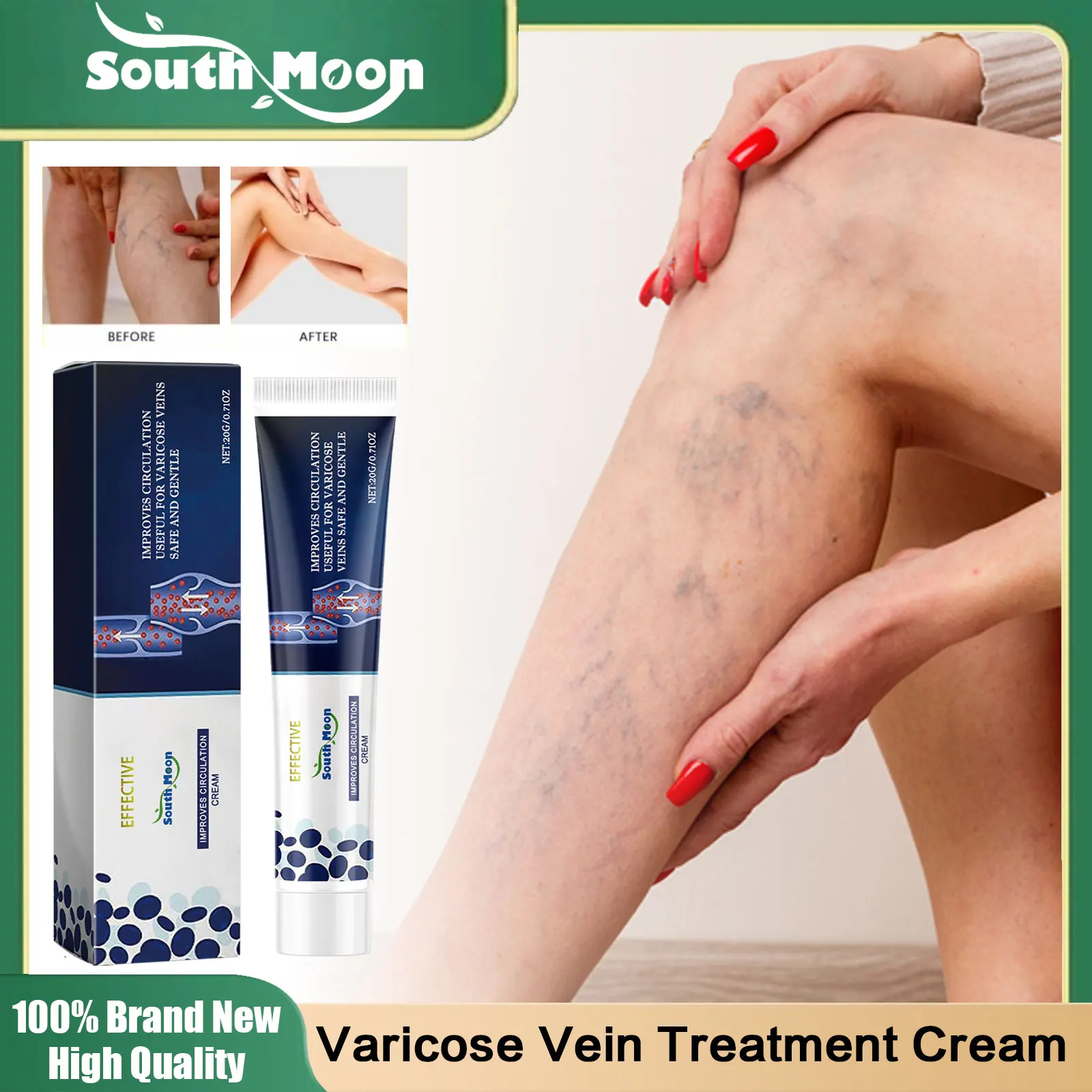 Varicose Veins Cream Soothe Leg Swelling Eliminate Inflammation Prevent Blood Vessel Blockage Phlebitis Vasculitis Care Ointment
Varicose Veins Cream Soothe Leg Swelling Eliminate Inflammation Prevent Blood Vessel Blockage Phlebitis Vasculitis Care Ointment
