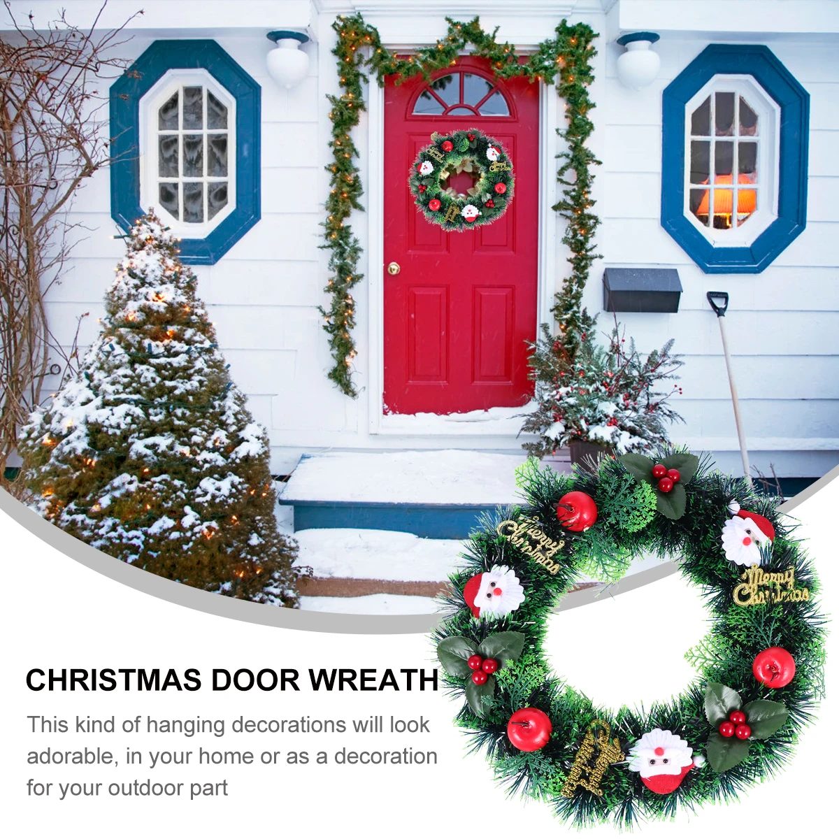 Welcome Christmas Wreath Winter Decorate Door Hanger for Front Hanging Ornaments Decorations Merry Garland
Welcome Christmas Wreath Winter Decorate Door Hanger for Front Hanging Ornaments Decorations Merry Garland