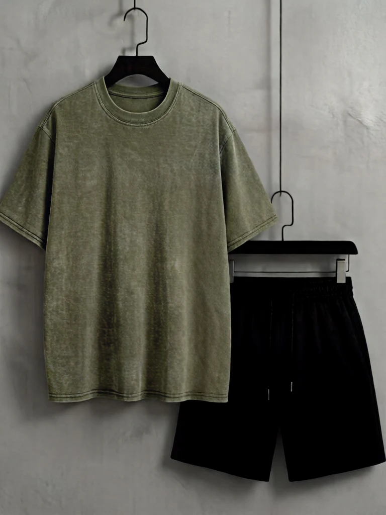 Summer Washed Solid Tee Shirts New In Men Set Cotton Breathable Beach Short Sleeve Sport Pocket Loose Shorts Basic Jogging Tops
Summer Washed Solid Tee Shirts New In Men Set Cotton Breathable Beach Short Sleeve Sport Pocket Loose Shorts Basic Jogging Tops