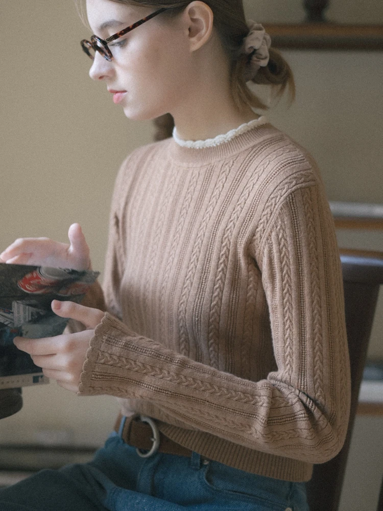 Handmade Crochet Edged Cashmere Knitwear Long Sleeve Half Open Collar Regular Length Inner Wear Base Shirt Skin-friendly
Handmade Crochet Edged Cashmere Knitwear Long Sleeve Half Open Collar Regular Length Inner Wear Base Shirt Skin-friendly