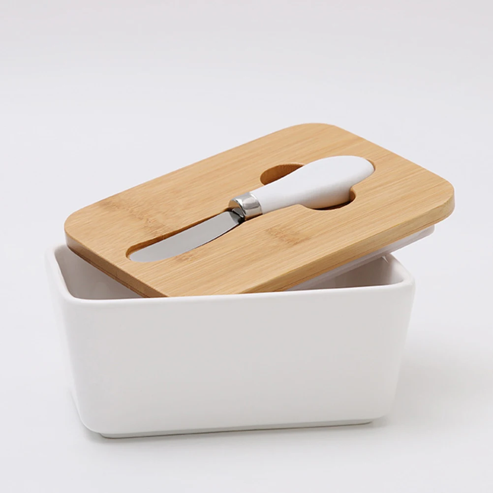 Ceramics Butter Box Tray Container Dish Lid Sealing Plate Food Storage Tempered Porcelain Wooden Cover Cool Fresh No Leak
Ceramics Butter Box Tray Container Dish Lid Sealing Plate Food Storage Tempered Porcelain Wooden Cover Cool Fresh No Leak