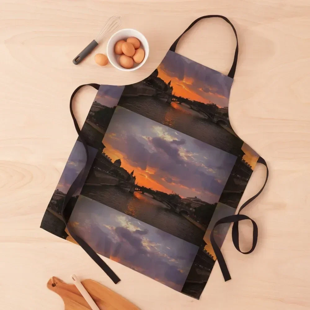 Seine River Sunset Apron Manicurists with personal logo Chef Uniform Women Apron
Seine River Sunset Apron Manicurists with personal logo Chef Uniform Women Apron