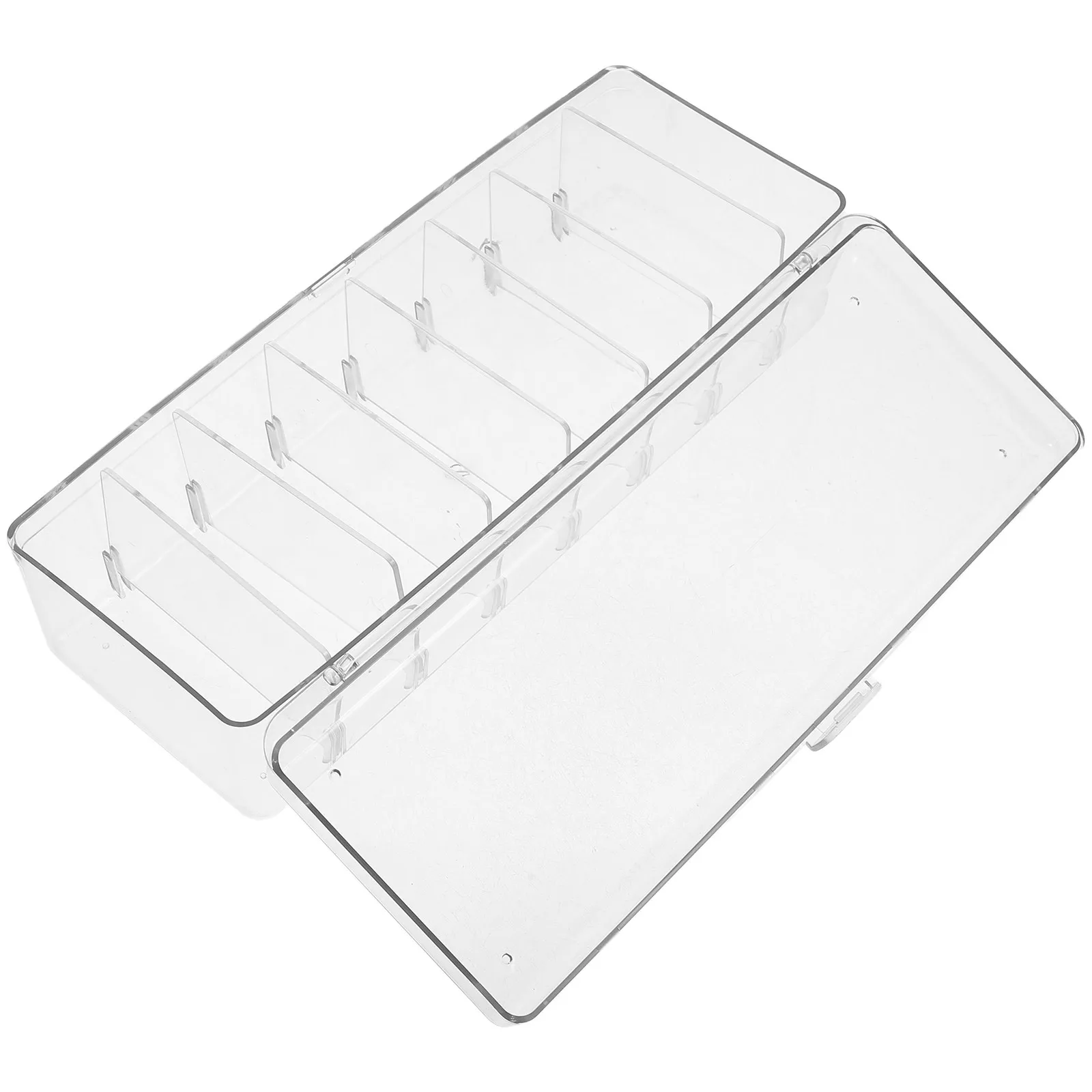 Premium Thick Transparent Plastic Storage Box with Detachable Dividers for Trading Cards Index Cards Charging Cables Cord Holder
Premium Thick Transparent Plastic Storage Box with Detachable Dividers for Trading Cards Index Cards Charging Cables Cord Holder