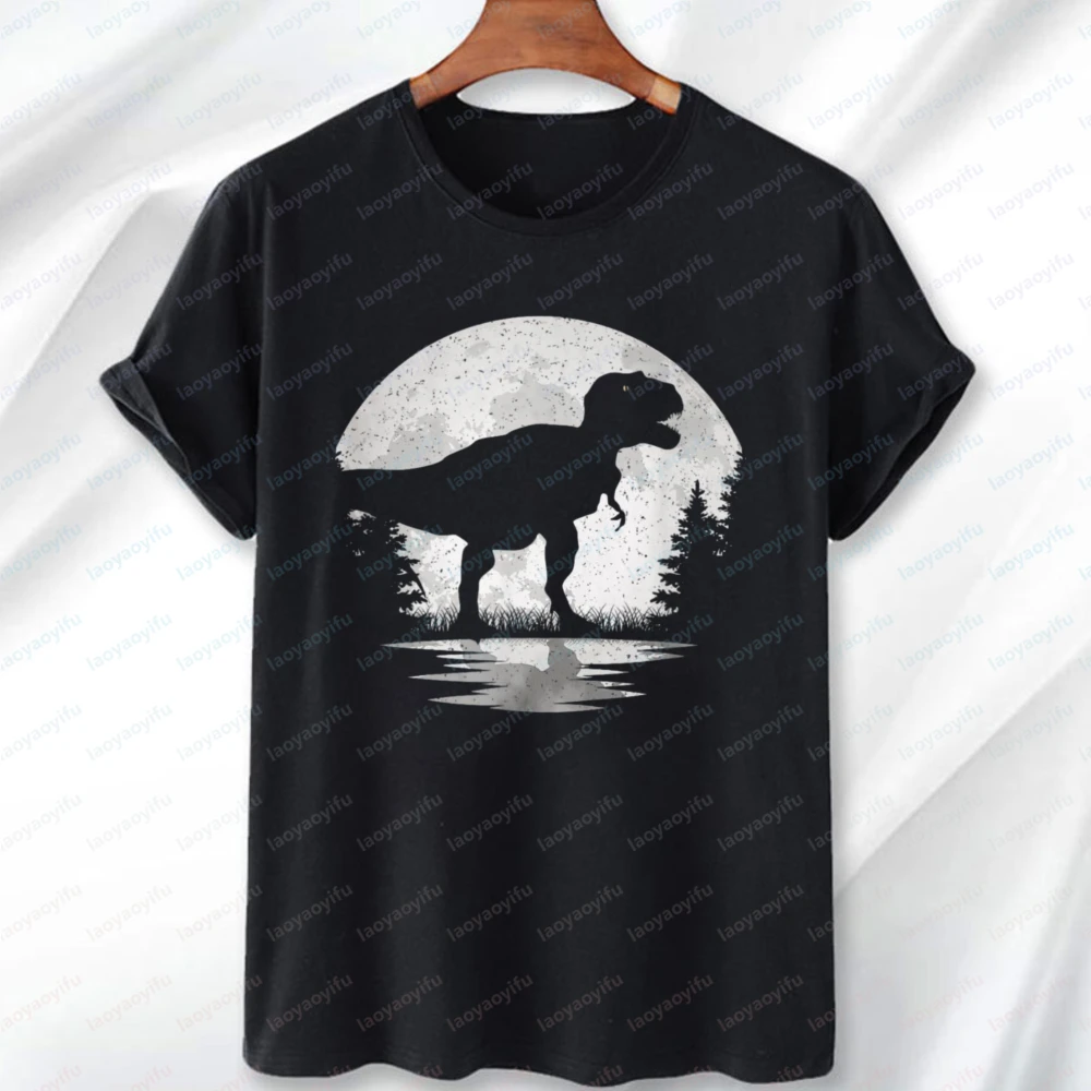 Night Dino T-Shirt Moonlit T-Rex Silhouette Print Dinosaur Fan Shirt Vintage Classic Fashion Summer Short-sleev Men's Clothing
Night Dino T-Shirt Moonlit T-Rex Silhouette Print Dinosaur Fan Shirt Vintage Classic Fashion Summer Short-sleev Men's Clothing
