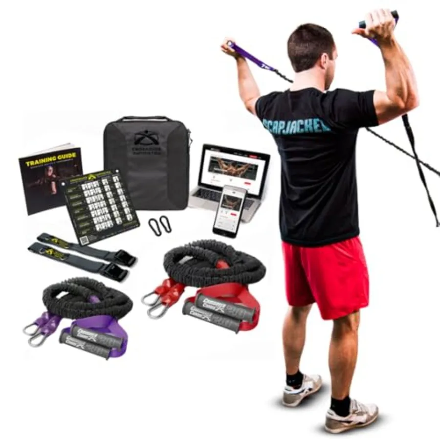 Shoulder System Includes Two Sets of Resistance Bands Attachments Training Guide Exercise Chart Online Workouts for Home Fitnes
Shoulder System Includes Two Sets of Resistance Bands Attachments Training Guide Exercise Chart Online Workouts for Home Fitnes