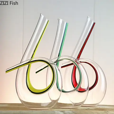 European-style Household Transparent Wine Dispenser Crystal Glass Decanter Creative Wine Jug Party Wine Set Holiday Gift
