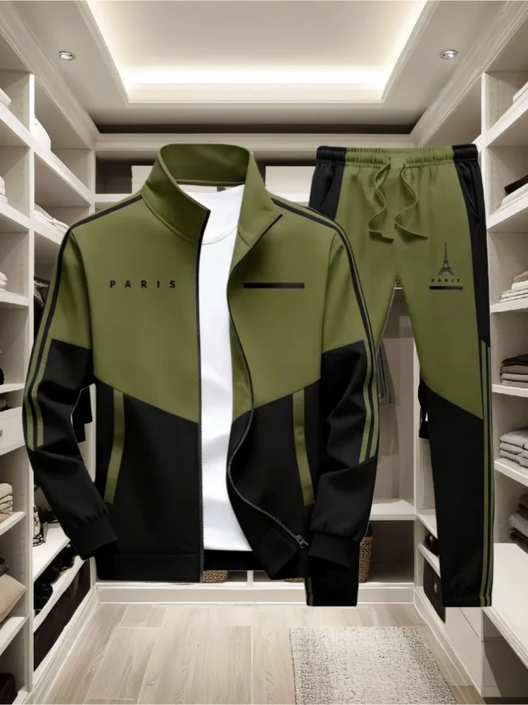 2026 New Men's Contrast Color Tracksuit Stand Collar Zip Jacket + Elastic Waist Pants Casual Streetwear Jogger Set Fashion Suits
2026 New Men's Contrast Color Tracksuit Stand Collar Zip Jacket + Elastic Waist Pants Casual Streetwear Jogger Set Fashion Suits