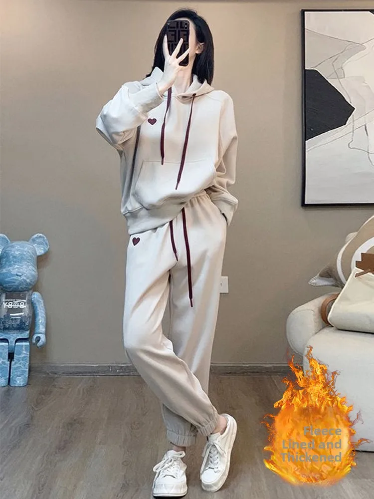 Women's Fce Lined Hoodie Set Salt Series Casual Sportswear Long Sve Zipper Pants Two Piece Set Comfortable Breathable
Women's Fce Lined Hoodie Set Salt Series Casual Sportswear Long Sve Zipper Pants Two Piece Set Comfortable Breathable