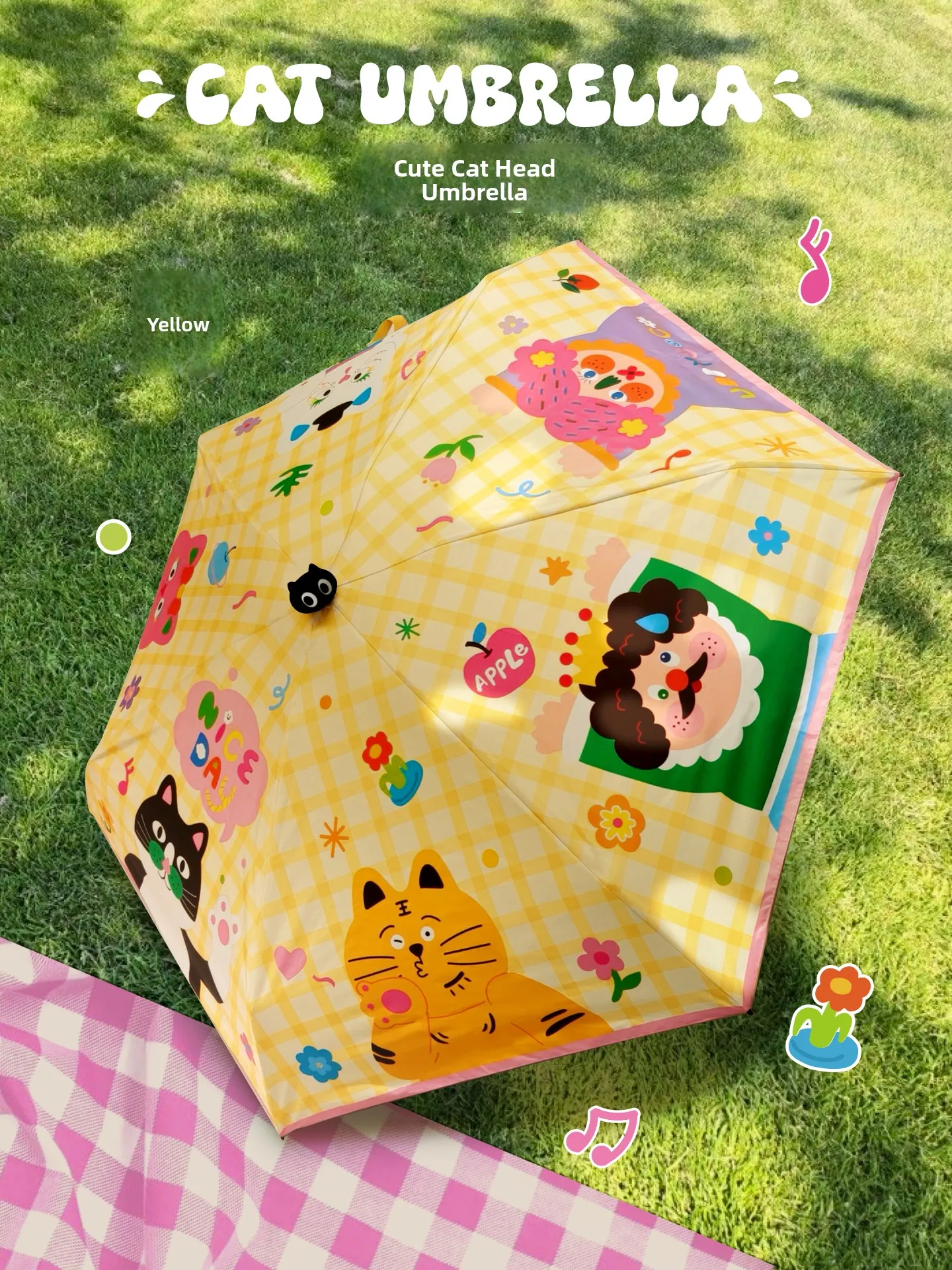 Cute Cartoon Foldable Umbrella Portable Sunshade Rainproof Compact Durable Steel Bone Handbag for All Seasons
Cute Cartoon Foldable Umbrella Portable Sunshade Rainproof Compact Durable Steel Bone Handbag for All Seasons