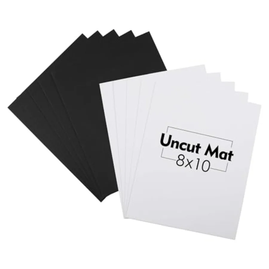 Mat Board Center, Pack of 10 Uncut Matte Boards, White and Black Backing Matboard for Prints, Frames, Photos, Crafts
Mat Board Center, Pack of 10 Uncut Matte Boards, White and Black Backing Matboard for Prints, Frames, Photos, Crafts