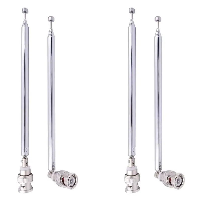 (4 Pack) BNC Radio Antenna With BNC Male Plug Jack Connector Adapter Telescopic Stainless Steel VHF UHF BNC Antenna-ABIU
(4 Pack) BNC Radio Antenna With BNC Male Plug Jack Connector Adapter Telescopic Stainless Steel VHF UHF BNC Antenna-ABIU