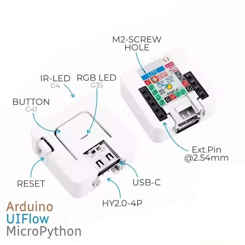 Energy Efficient AtomS3 Lite Development Board Extended Battery Service
Energy Efficient AtomS3 Lite Development Board Extended Battery Service