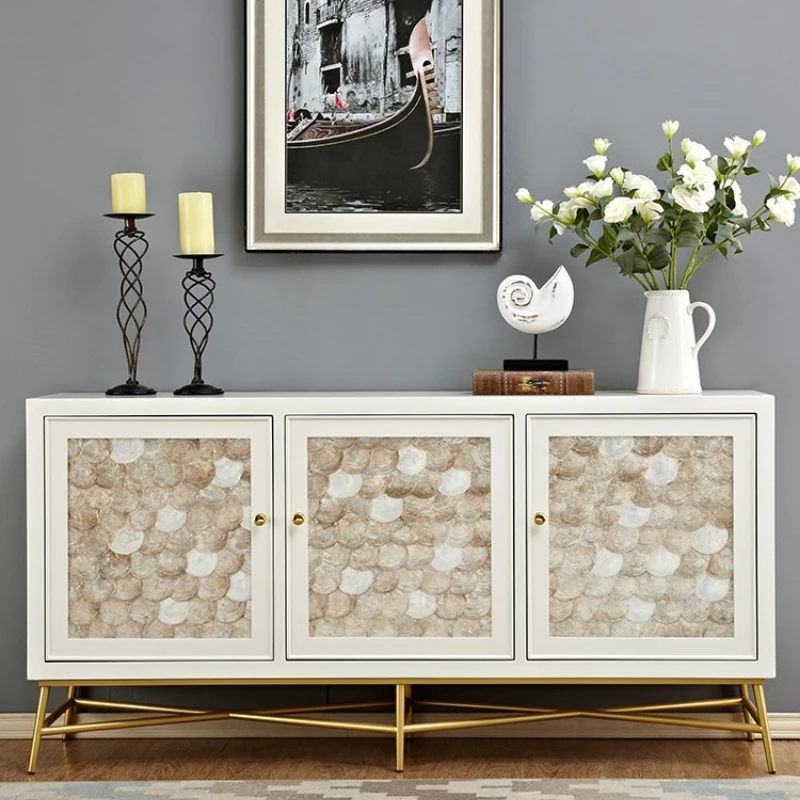New Shell Sideboard Cabinet American Light Luxury Stainless Steel Leg Locker Entrance Cabinet Household Multifunctional
New Shell Sideboard Cabinet American Light Luxury Stainless Steel Leg Locker Entrance Cabinet Household Multifunctional