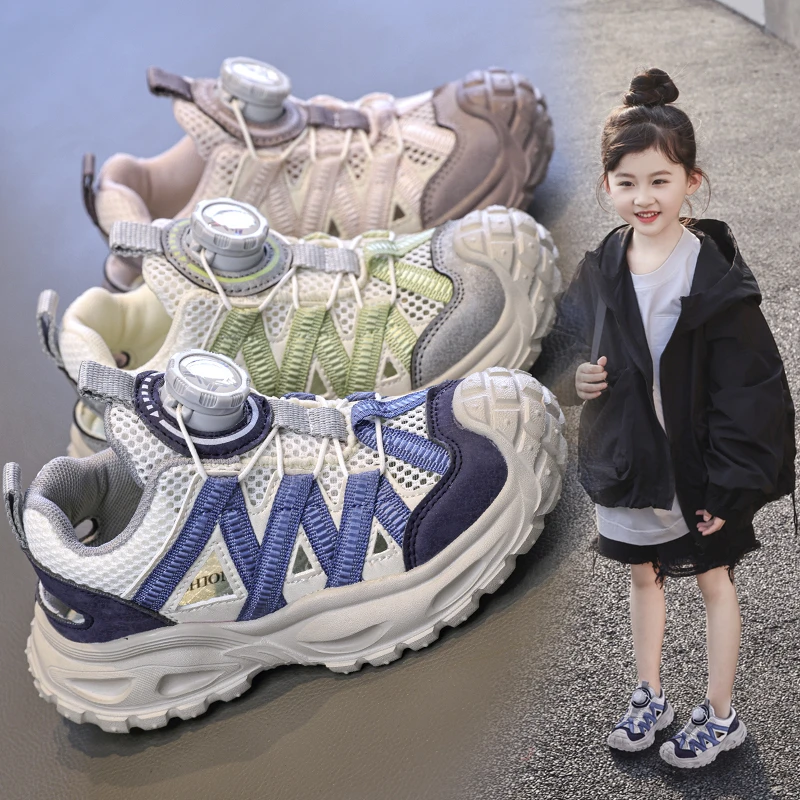 2026 New Summer Children Sandals Hollow Breathable Rotating Buckle Boys Shoes Soft Sole Closed Toe Fashion Beach Girls Sandals
2026 New Summer Children Sandals Hollow Breathable Rotating Buckle Boys Shoes Soft Sole Closed Toe Fashion Beach Girls Sandals